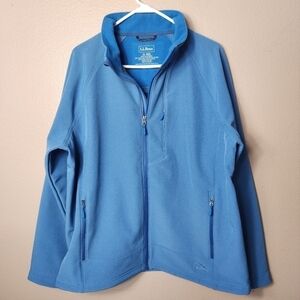 LL Bean Mens Pathfinder Medium Blue Softshell Jacket-Size XL